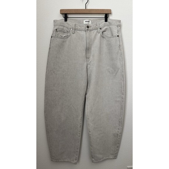 Agolde Women's Pale Gray Ballon Jeans Barrell Style Organic Cotton 32 USA - Picture 3 of 12